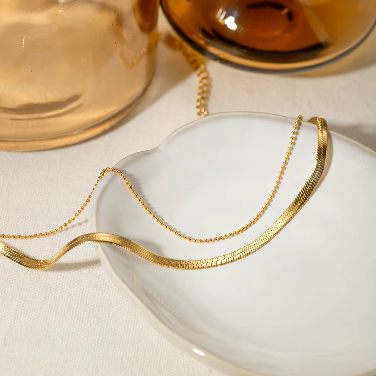 Catene di Charme Anklet – 18K Gold Plated Italian Chain Anklet by Calvéra