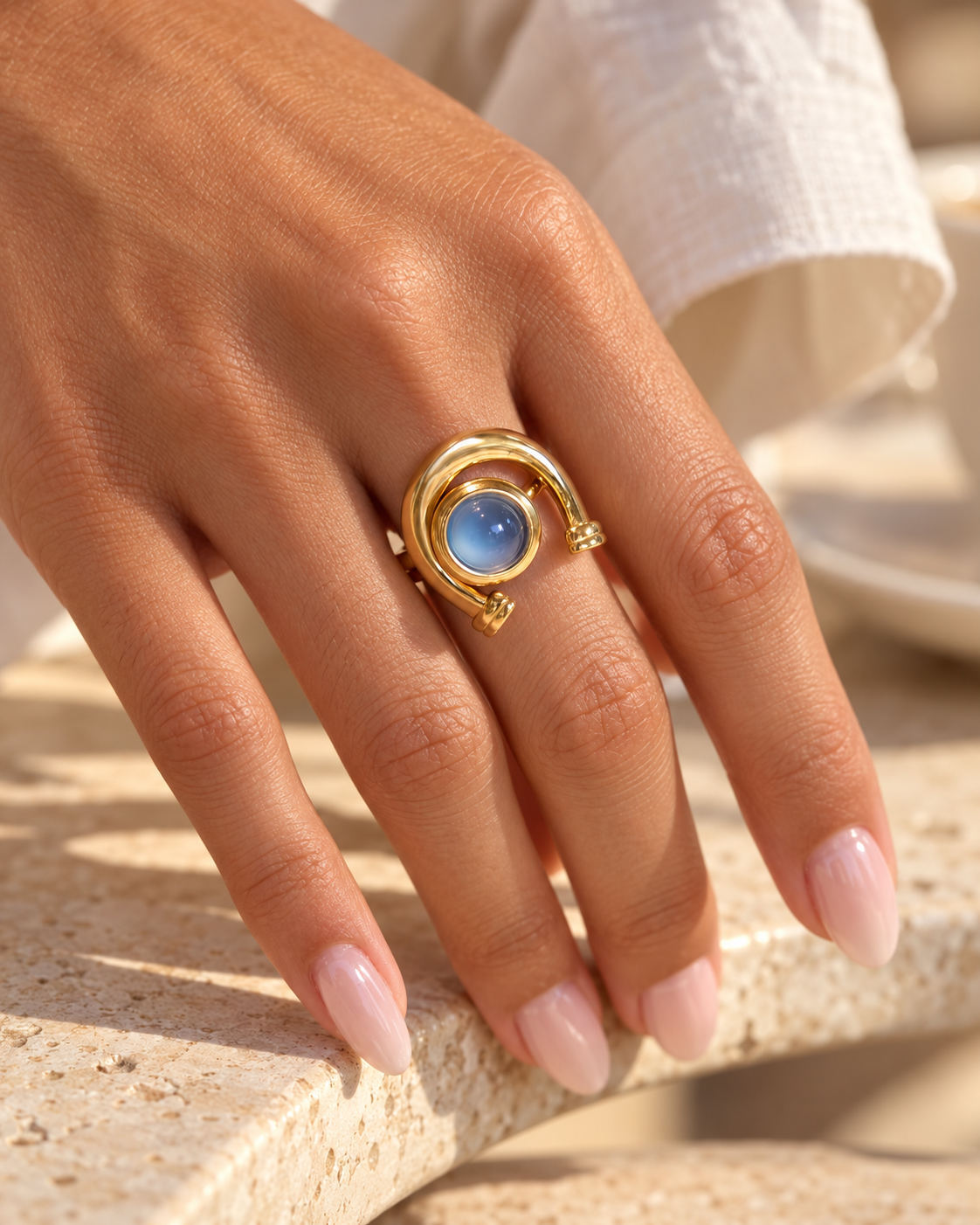 Arco Azzurro Ring Set