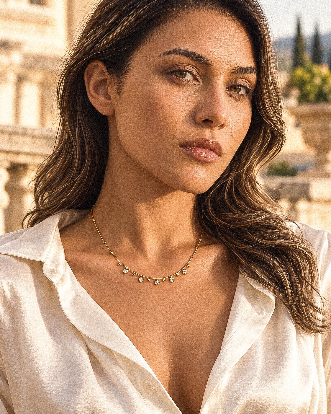 Aurevia Necklace Portrait on Model