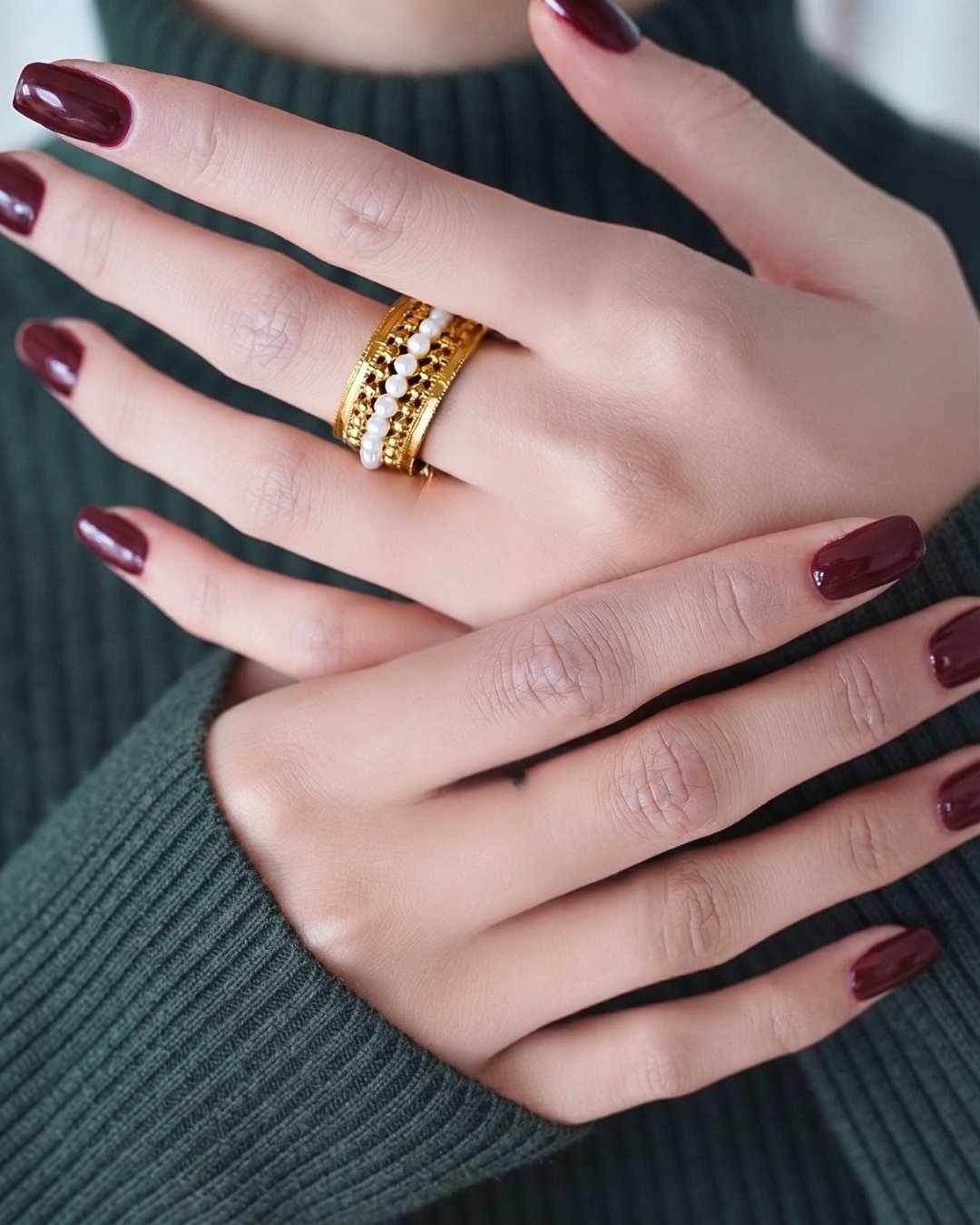 Lunaria Pearl Ring