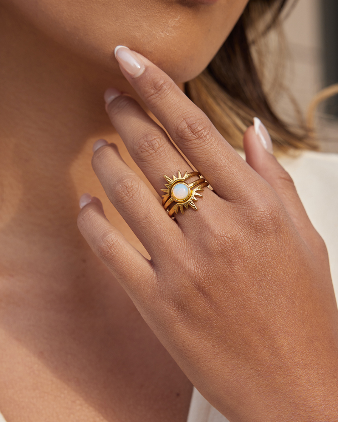 Sole Perlato Stackable Ring