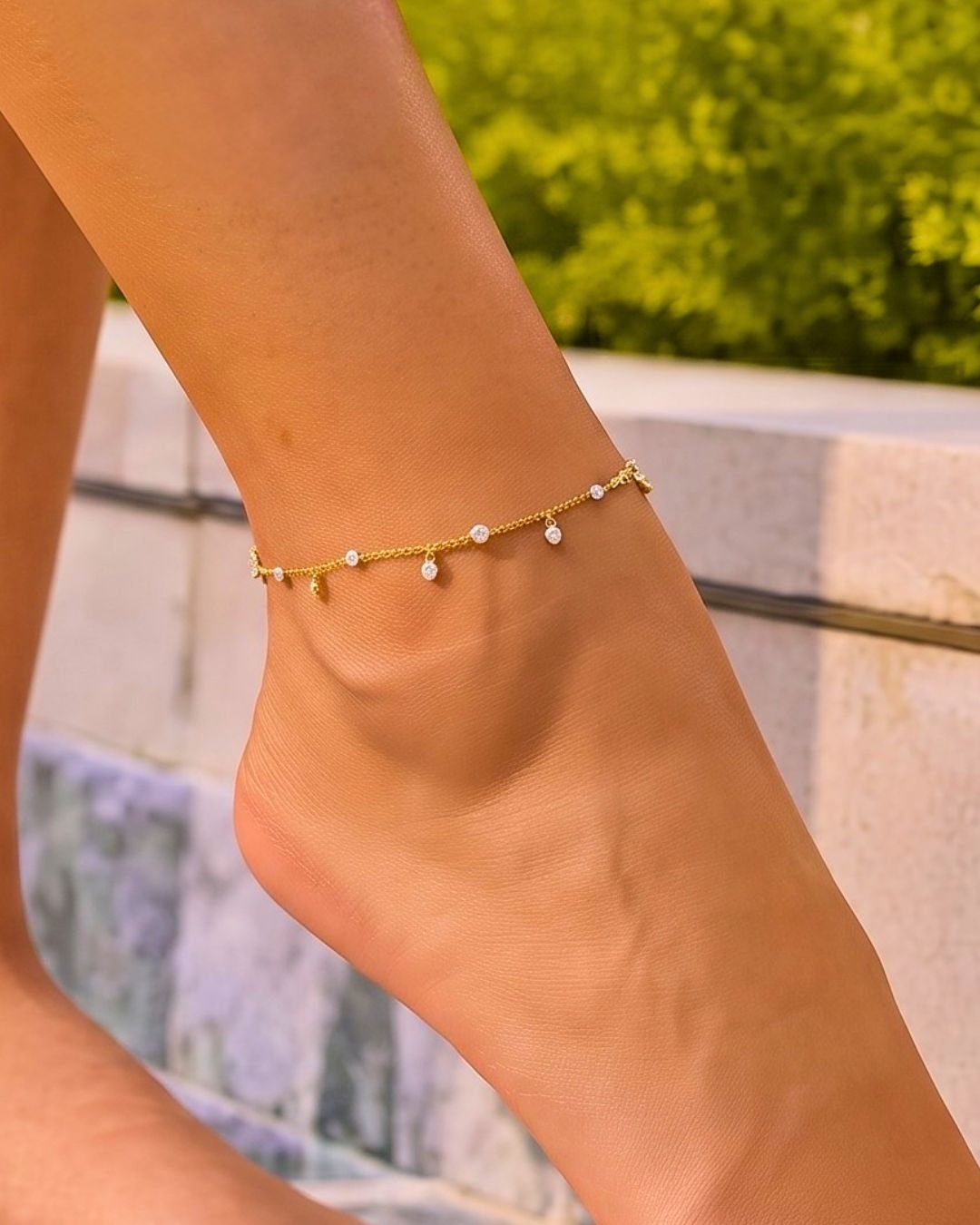 Goccia Brillante Anklet