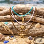 All three Mare Amuleti Necklaces styles displayed on background including Pesce Azzurro, Sole Bianco, and Stella Terra